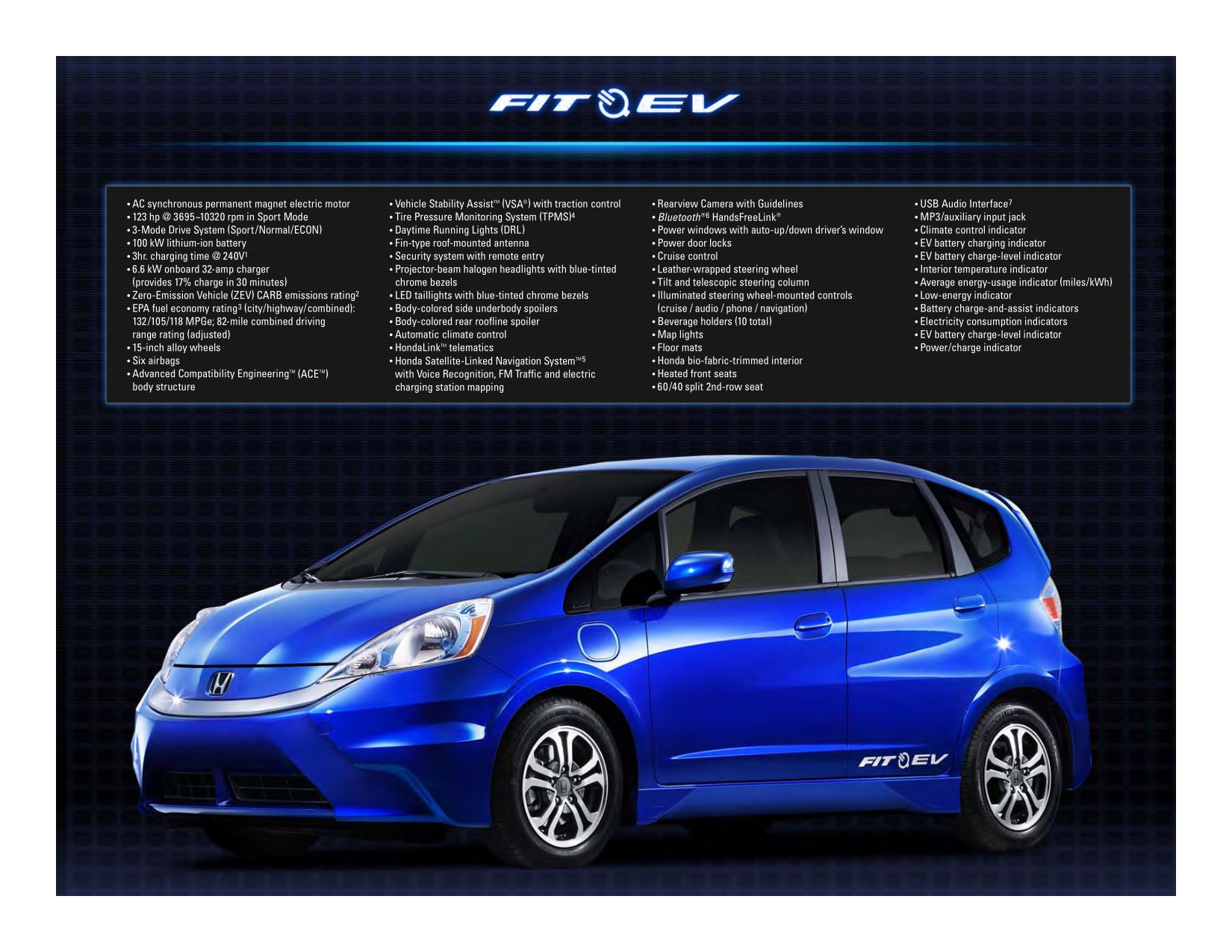 2013 Honda Fit EV Brochure Page 3